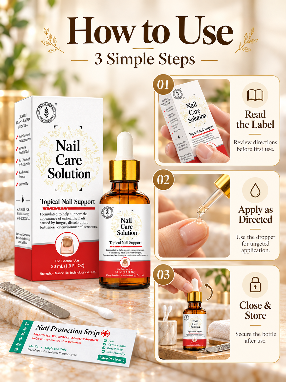 ✨ Nail Care Solution – Targeted Nail Care with Dropper, 30 mL