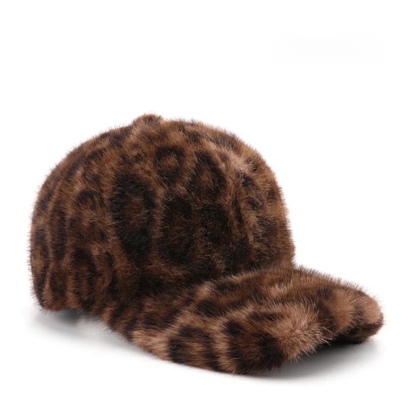 ✨Unisex Plush Snapback Baseball Cap – Extra Thick Warm Fluffy Winter Hat, Adjustable Fit
