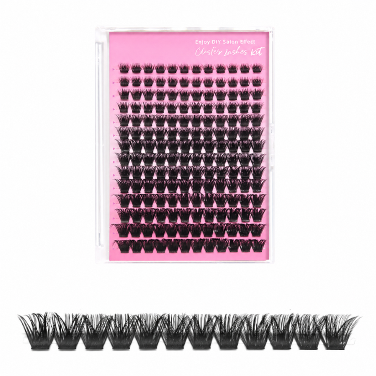 ✨Curl Lash Clusters – Glue-Free Self-Adhesive Individual Lashes, Wispy & Fluffy 8-18mm Mix Length DIY Natural Look