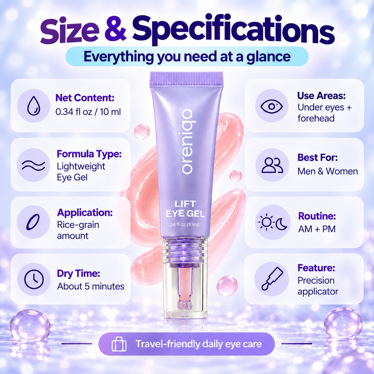 ✨Lift Eye Gel – Puffiness & Dark Circles Fix, Wrinkle-Smoothing Anti-Aging with Collagen Brightener