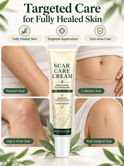 🌿  Scar Care Cream – Silicone & Recombinant Type III Collagen Formula, 20g, Moisturizing & Smoothing Care for Fully Healed Scar-Prone Skin