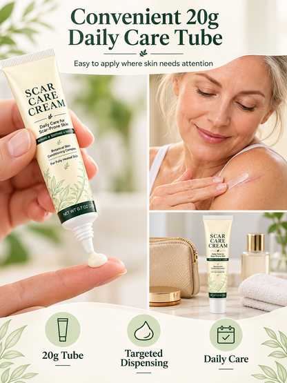 🌿  Scar Care Cream – Silicone & Recombinant Type III Collagen Formula, 20g, Moisturizing & Smoothing Care for Fully Healed Scar-Prone Skin