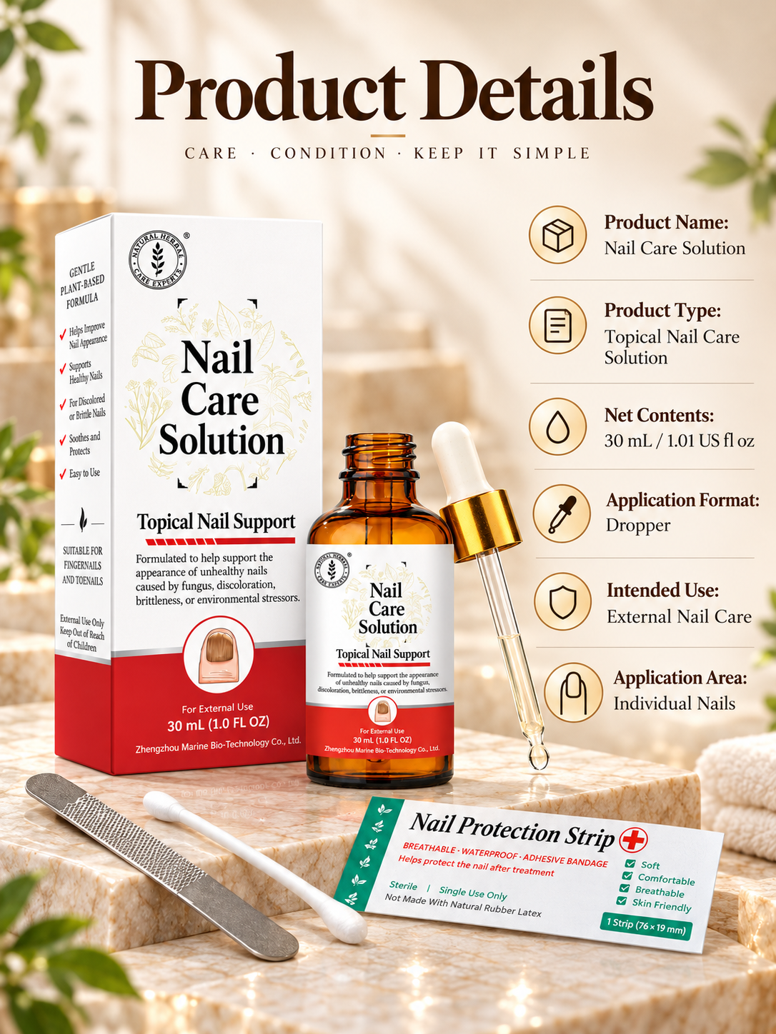 ✨ Nail Care Solution – Targeted Nail Care with Dropper, 30 mL