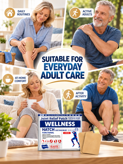 🩹 Joint & Muscle Pain Relief Patches – Targeted Pain Relief for Knees, Shoulders & Back, Flexible Breathable Design