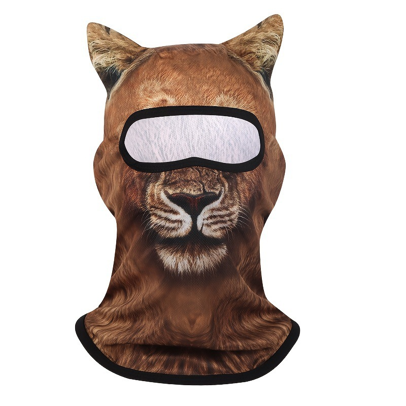 🐾❄️  3D Old Man Balaclava Cat Print Balaclava – Funny Full-Face Outdoor Hood Mask