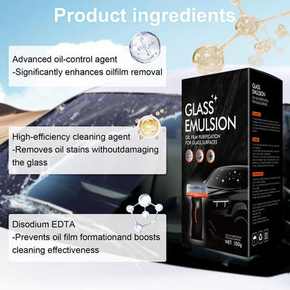 ✨Handheld Auto Oil Film Cleaner – Streak-Free Glass Degreaser for Windows & Windshields