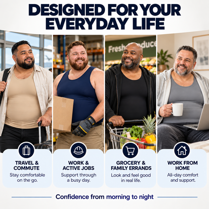 ✨Men's Compression Tank Top – Sleeveless Tummy Control Shapewear, Slim-Fit & Flexible