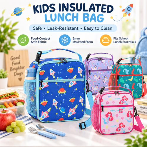 ✨Insulated Kids Lunch Bag – Keeps Lunch Fresh for School & Travel