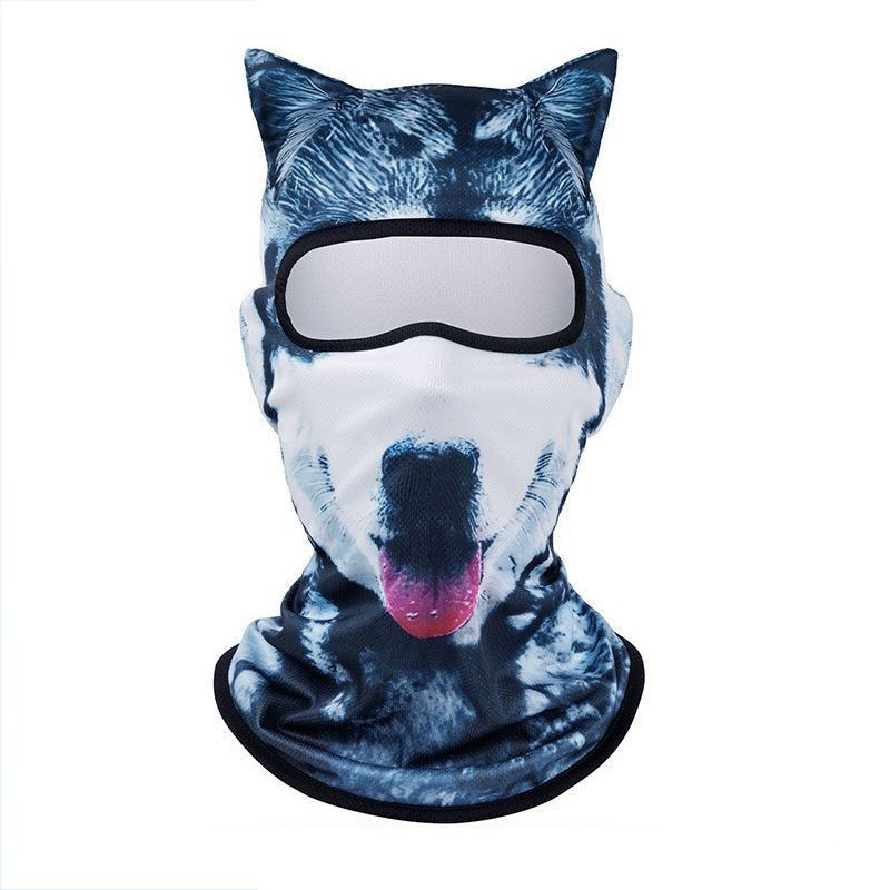 🐾❄️  3D Old Man Balaclava Cat Print Balaclava – Funny Full-Face Outdoor Hood Mask