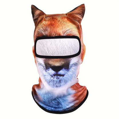 🐾❄️  3D Old Man Balaclava Cat Print Balaclava – Funny Full-Face Outdoor Hood Mask