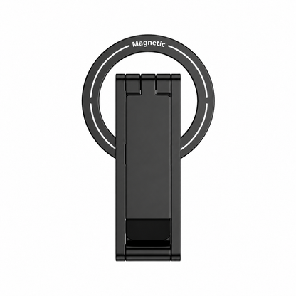 Foldable Magnetic Phone Stand – Adjustable Aluminum Mini Tripod, Ultra-Slim Portable Holder for Hands-Free Viewing