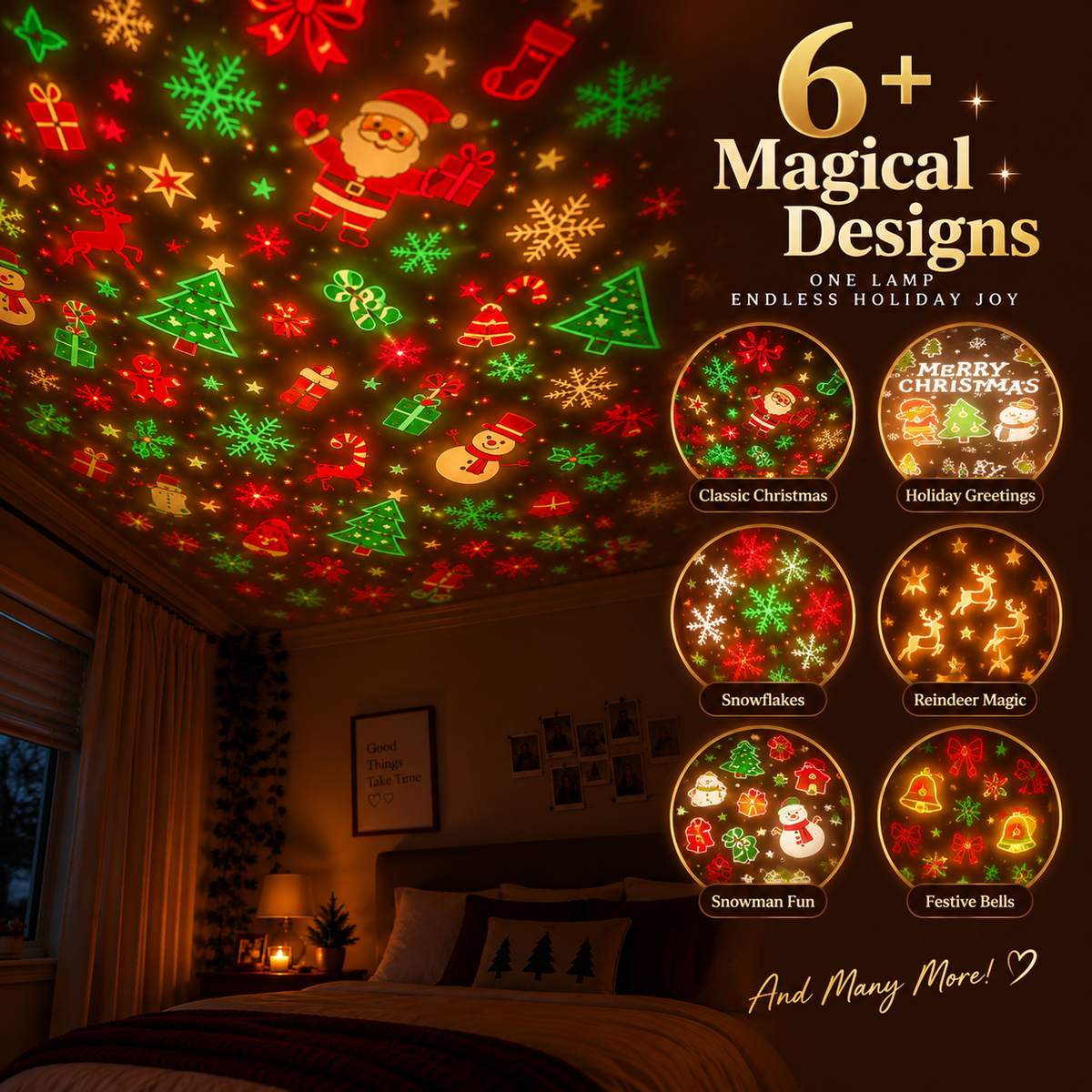 ✨Christmas Projector – Festive Holiday Light Projection for Home & Party