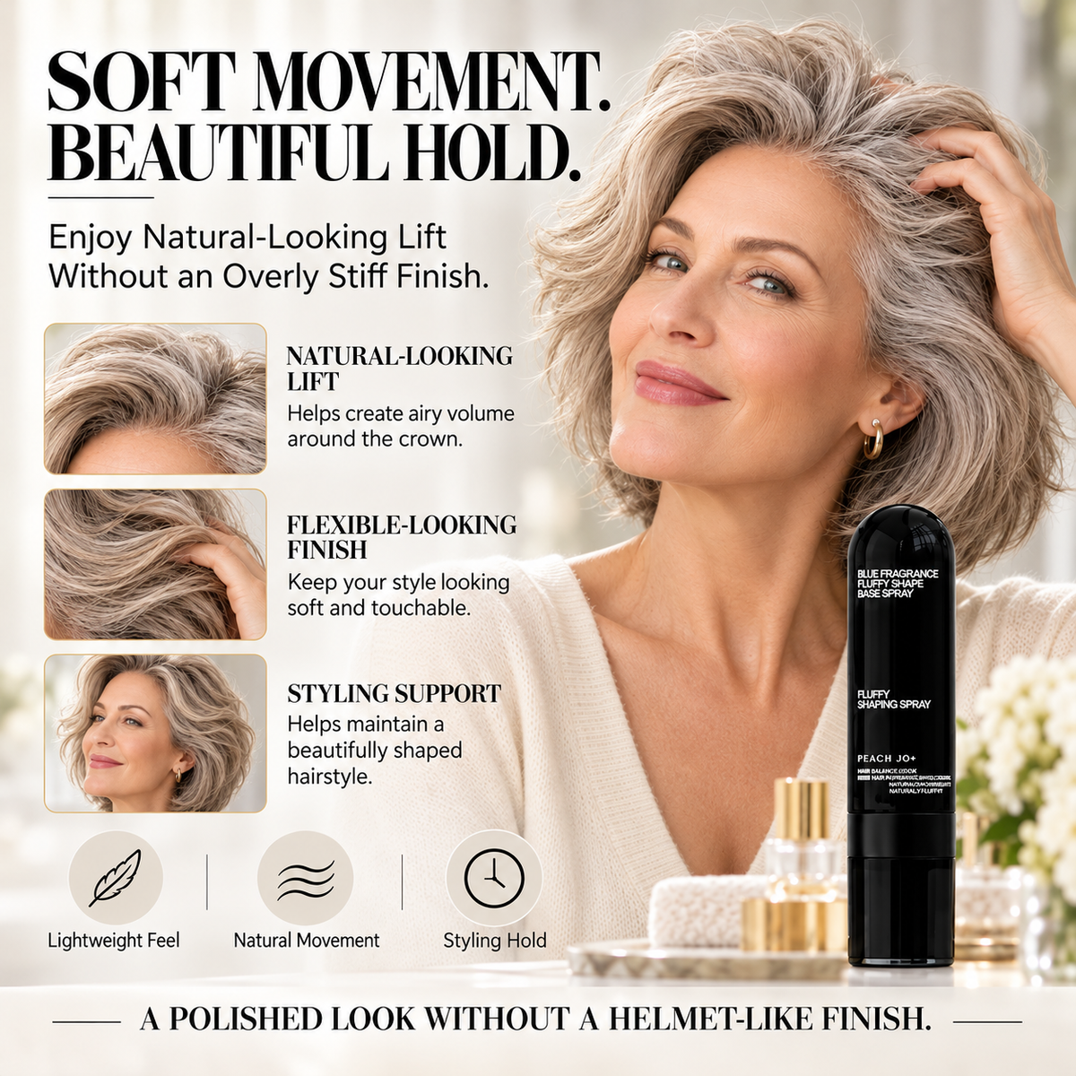 Fluffy Hair Shaping Spray – Lightweight Root Lift & Long-Lasting Flexible Hold