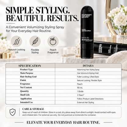 Fluffy Hair Shaping Spray – Lightweight Root Lift & Long-Lasting Flexible Hold