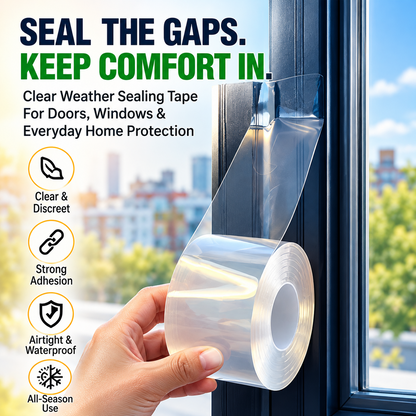 Transparent Waterproof Sealing Tape – Self-Adhesive Weatherproof Tape for Windows, Doors & Draft Protection