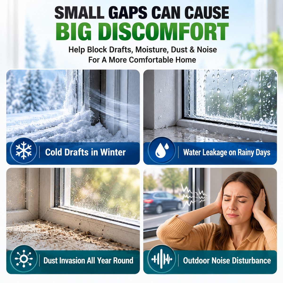 Transparent Waterproof Sealing Tape – Self-Adhesive Weatherproof Tape for Windows, Doors & Draft Protection