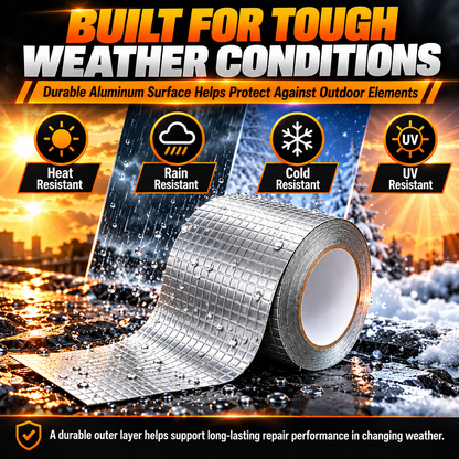 Waterproof Butyl Sealing Tape – Heavy-Duty Aluminum Foil Leak Repair Tape for Roofs, Pipes & RVs