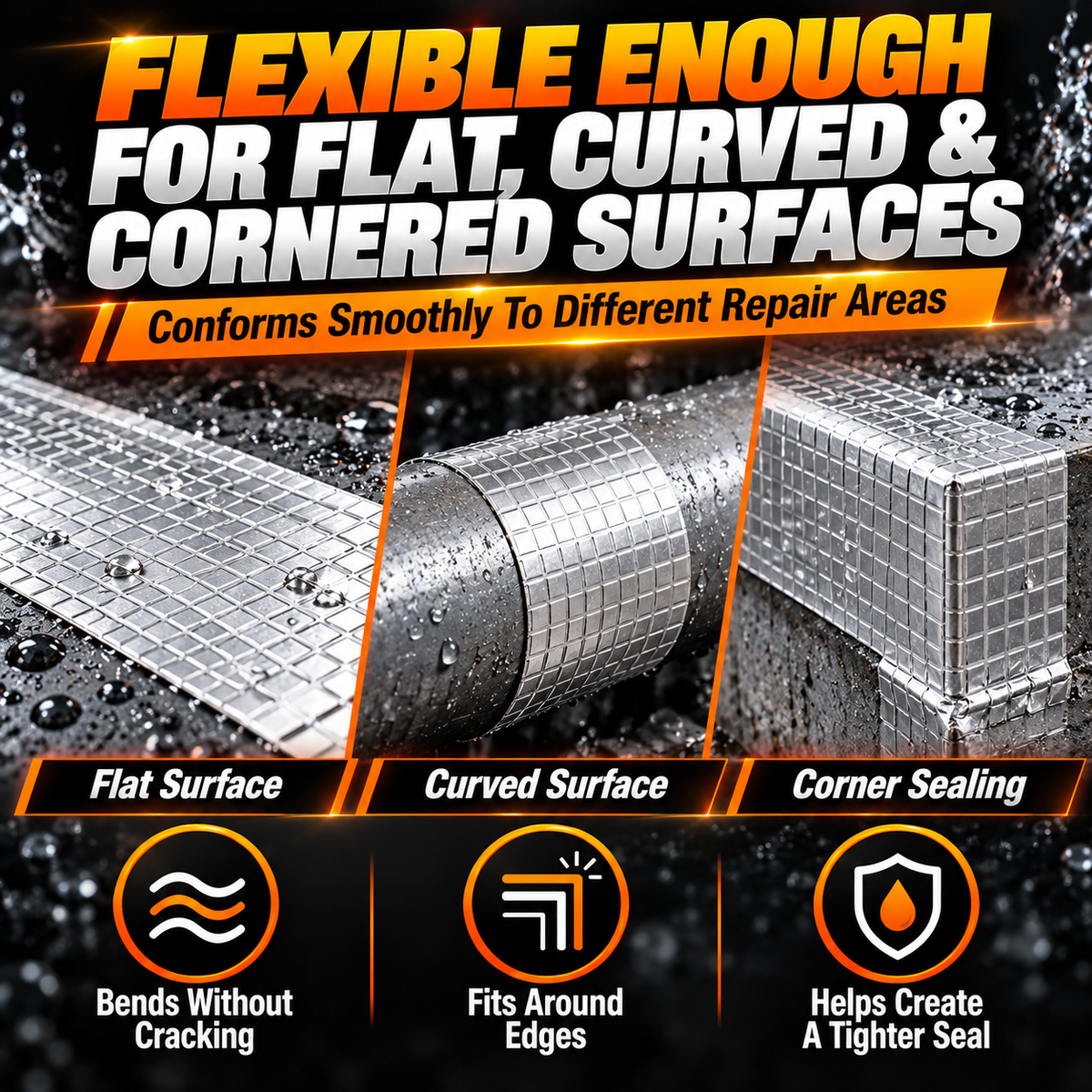 Waterproof Butyl Sealing Tape – Heavy-Duty Aluminum Foil Leak Repair Tape for Roofs, Pipes & RVs