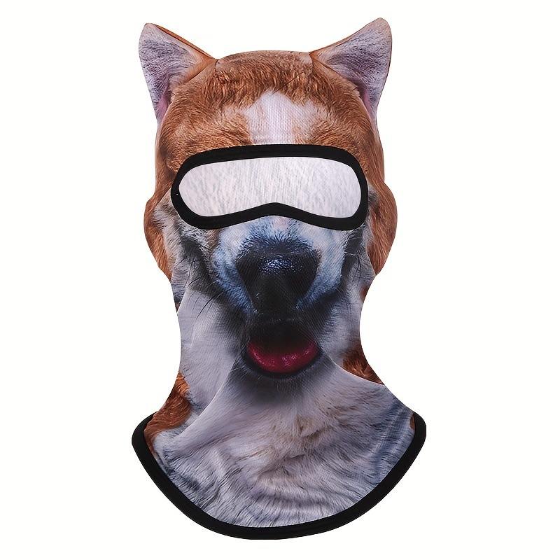 🐾❄️  3D Old Man Balaclava Cat Print Balaclava – Funny Full-Face Outdoor Hood Mask