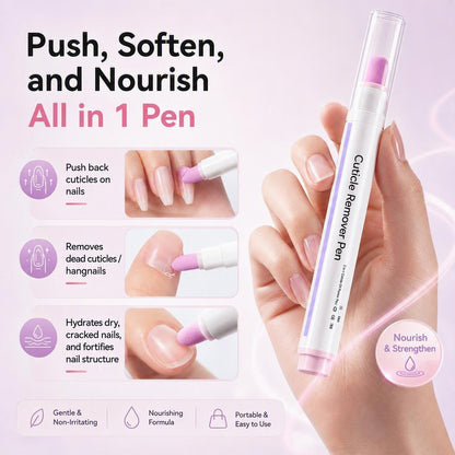 ✨ 2-in-1 Cuticle Remover Pen – Ceramic Tip, Hydrating & Travel-Ready