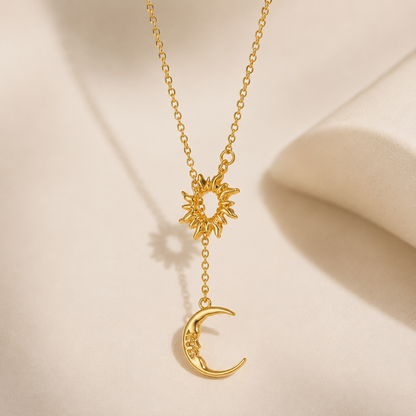 🌞 Sun & Moon Celestial Necklace – Carry Your Light, Embrace Your Dreams 🌙