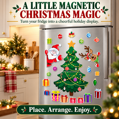 🎄Christmas Fridge Magnets – Xmas Tree, Santa, Reindeer & Snowman Decorations for Kids