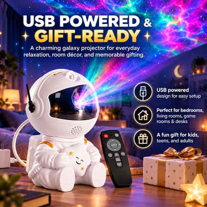 ✨LED Astronaut Galaxy Projector – Remote Control Nebula Star Light for Bedroom & Living Room Decor