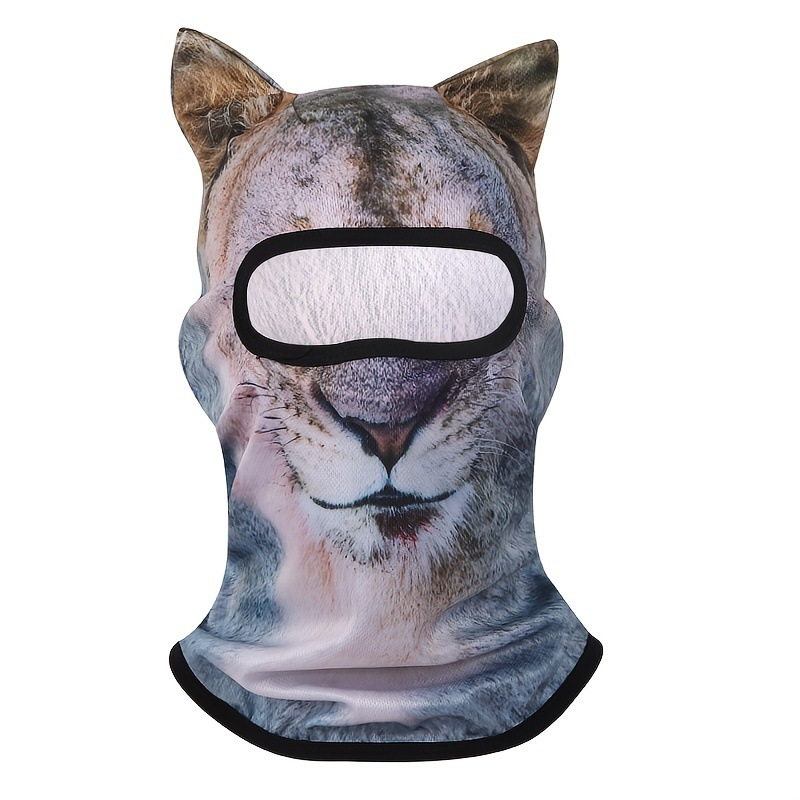 🐾❄️  3D Old Man Balaclava Cat Print Balaclava – Funny Full-Face Outdoor Hood Mask