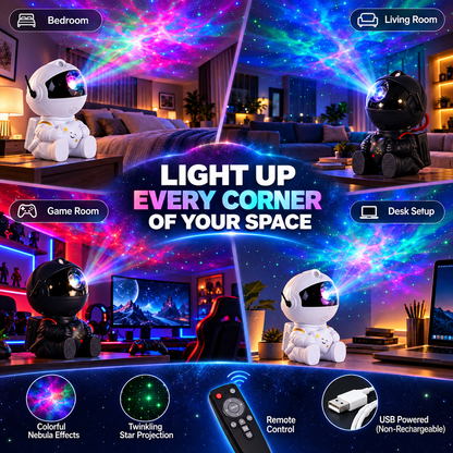 ✨LED Astronaut Galaxy Projector – Remote Control Nebula Star Light for Bedroom & Living Room Decor
