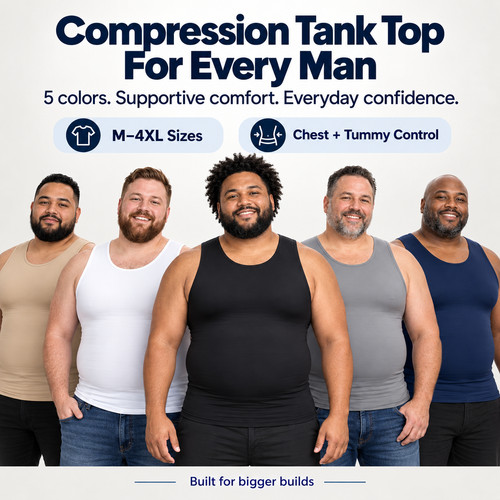 ✨Men's Compression Tank Top – Sleeveless Tummy Control Shapewear, Slim-Fit & Flexible