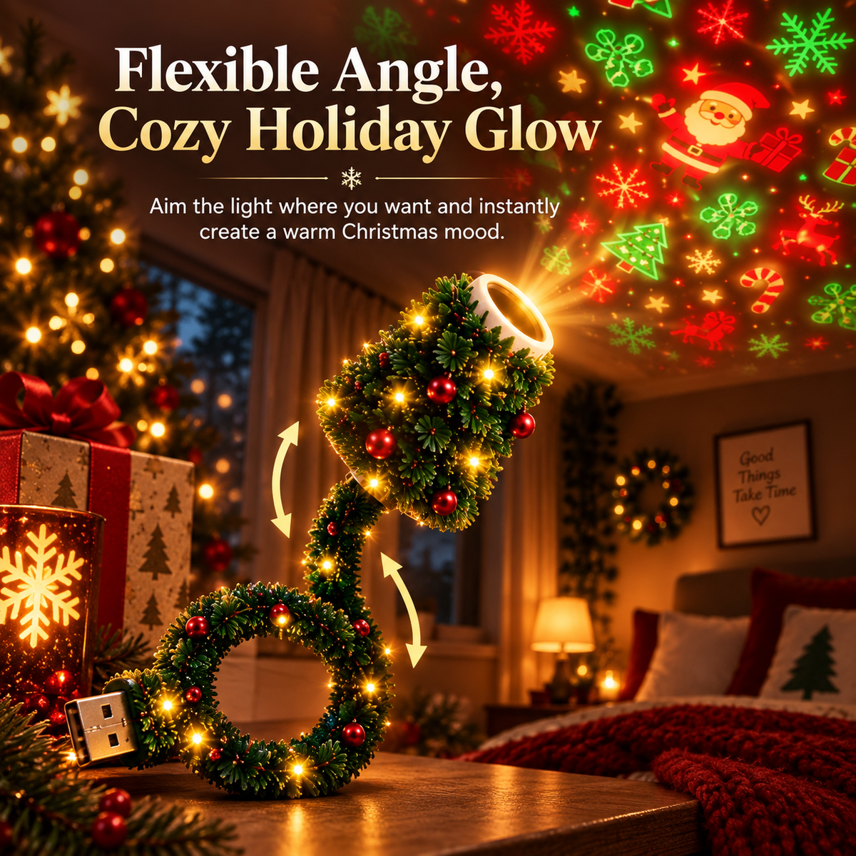 ✨Christmas Projector – Festive Holiday Light Projection for Home & Party
