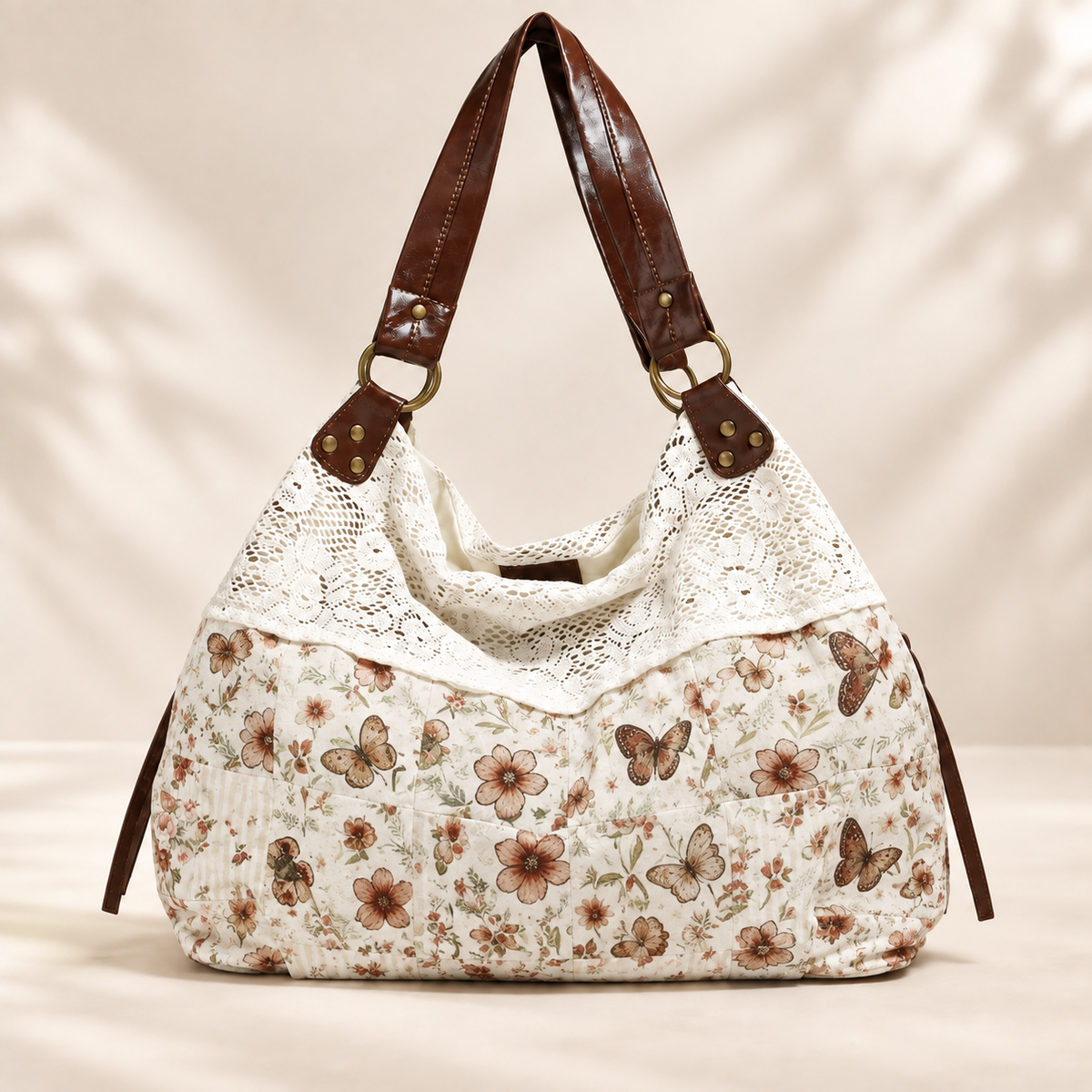 ✨Polka Dot Lace Slouchy Hobo Tote Bag for Women