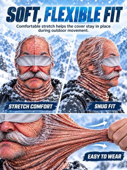 🐾❄️  3D Old Man Balaclava Cat Print Balaclava – Funny Full-Face Outdoor Hood Mask