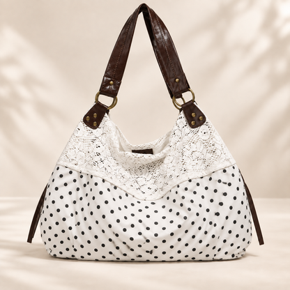 ✨Polka Dot Lace Slouchy Hobo Tote Bag for Women