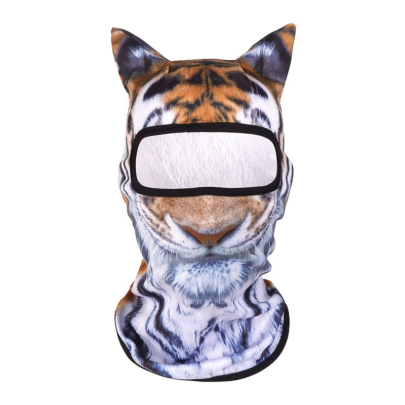 🐾❄️  3D Old Man Balaclava Cat Print Balaclava – Funny Full-Face Outdoor Hood Mask