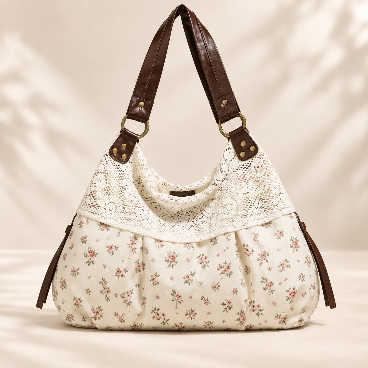 ✨Polka Dot Lace Slouchy Hobo Tote Bag for Women