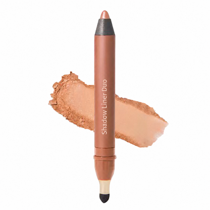 2-in-1 Shadow Liner Duo with Built-In Smudger – Waterproof Creamy Eye Pencil