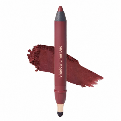 2-in-1 Shadow Liner Duo with Built-In Smudger – Waterproof Creamy Eye Pencil