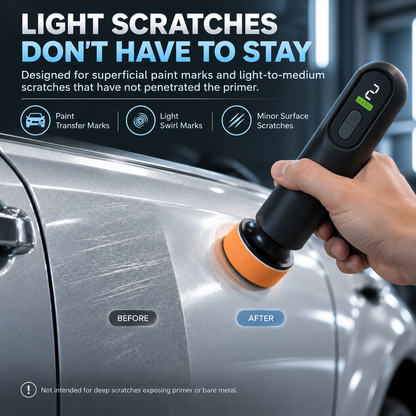 Cordless Car Polisher for Light Scratch Repair & Windshield Oil Film Removal