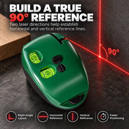 90° Laser Alignment Level with Dual Bubble Vials