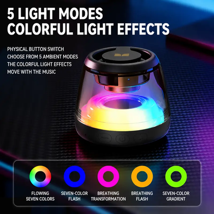 Portable RGB Bluetooth Speaker with Magnetic Phone Stand