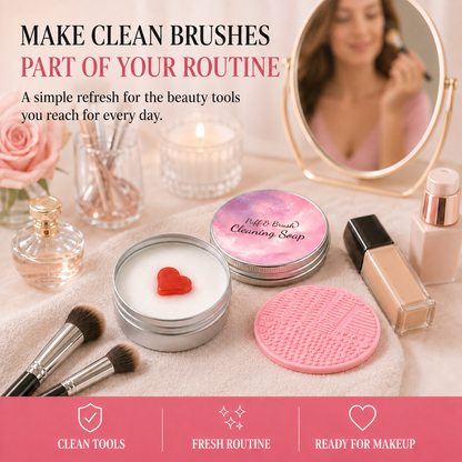 Makeup Brush Cleaner Soap – Deep Cleaning Solid Cleanser