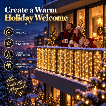 🎉 RGB Pixel Smart Curtain Lights | App Controlled Animated Holiday Lights for Window & Balcony, 2m×1.5m