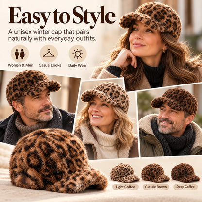 ✨Unisex Plush Snapback Baseball Cap – Extra Thick Warm Fluffy Winter Hat, Adjustable Fit