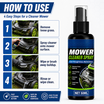 ✨Heavy-Duty Mower Cleaner Spray – Grass & Grease Degreaser
