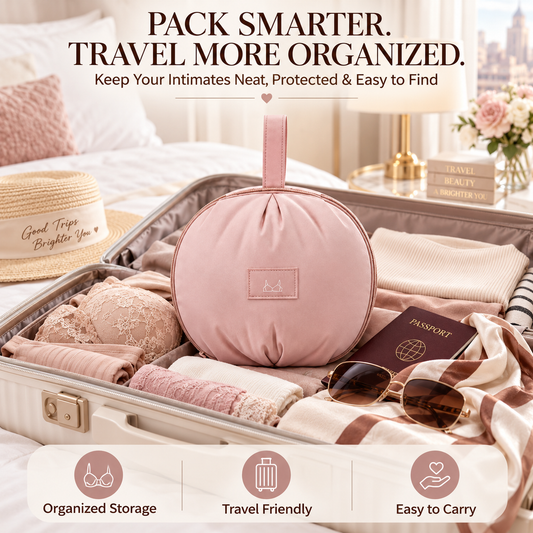 Travel Underwear Organizer Bag – Multi-Compartment Bra & Lingerie Packing Case