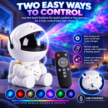 ✨LED Astronaut Galaxy Projector – Remote Control Nebula Star Light for Bedroom & Living Room Decor
