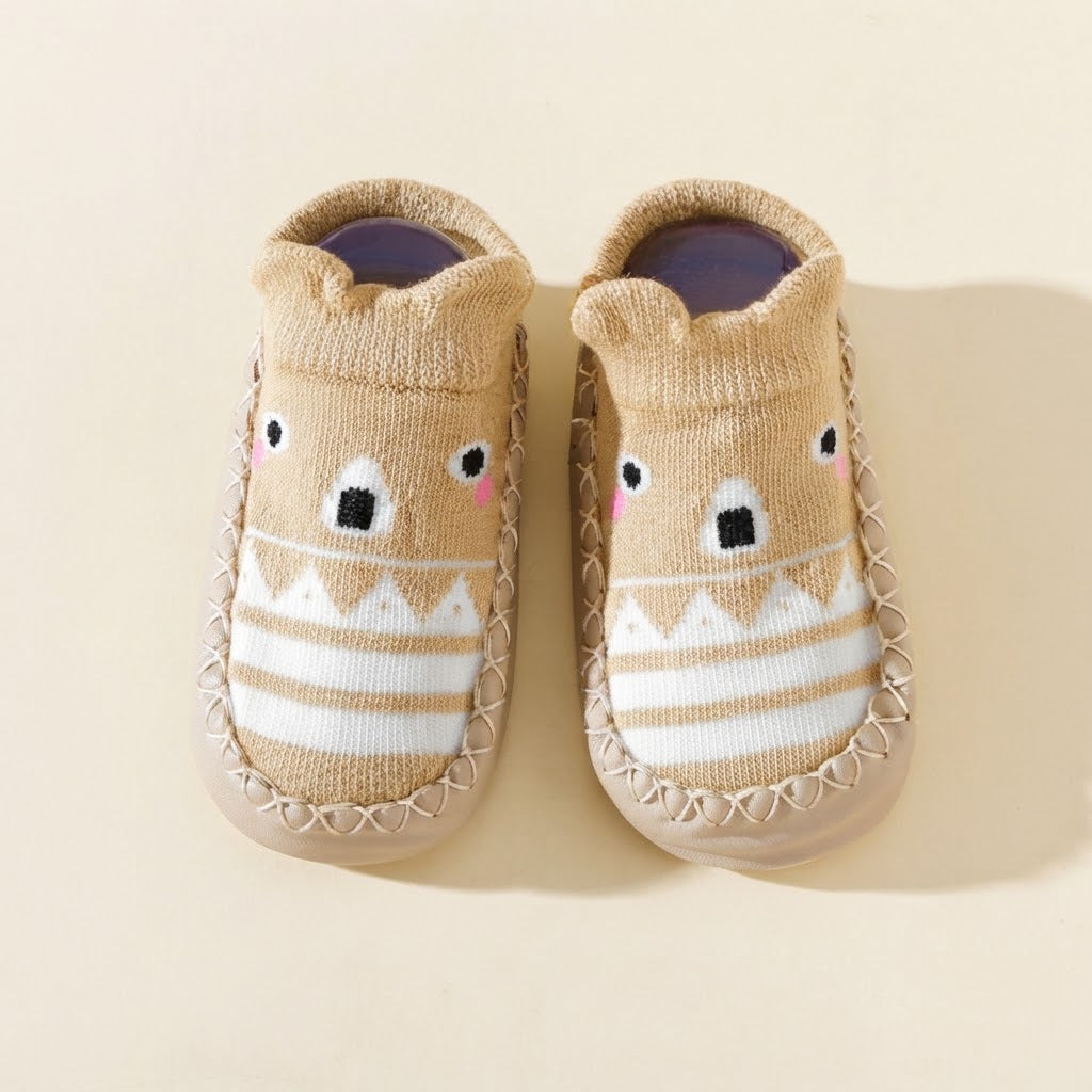 ✨Cute Cartoon Baby Walker Socks – Non-Slip Adhesive Boat Socks for Spring & Fall