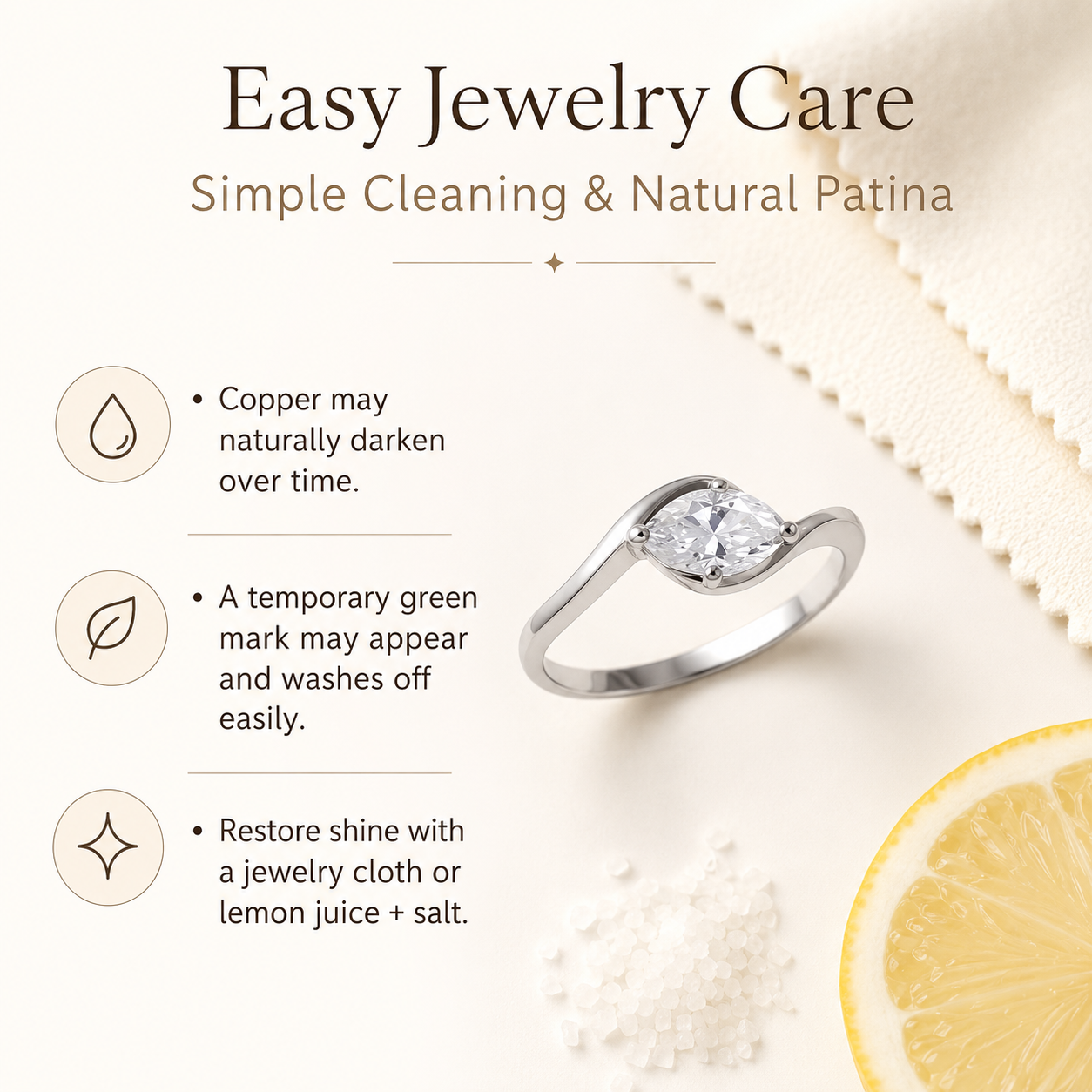 💍 1ct Marquise Moissanite Ring – Silver-Plated Solitaire Gift