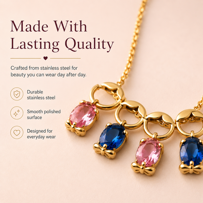 👩‍👧‍👦 Mom and Children Necklace – Meaningful Jewelry for Family Bonding 🌸